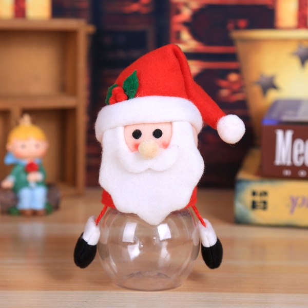 5 st julgodisburkar förvaringsflaska tomtesäck för barn Snowman 5PCS