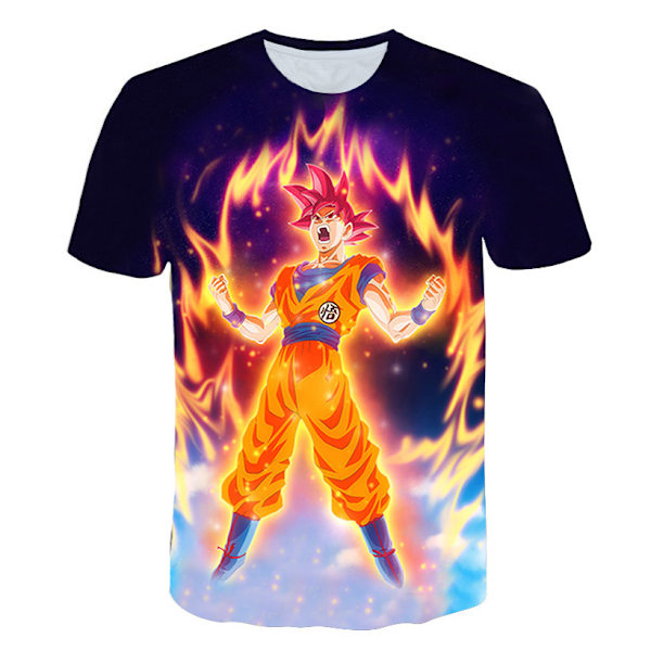 Dragon Ball Flickor Pojkar Tecknad Tryckt T-shirt Sommar Kortärmad Tröja Bomull Rundhalsad Topp #4 130cm