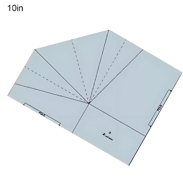 DIY Stof Foldbar Madkurv Sylineal Skabelon til DIY Håndtaske Fremstilling 10 inches