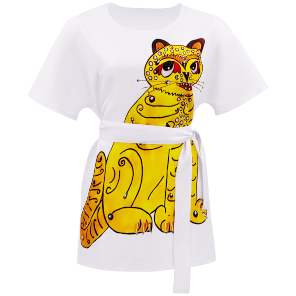 ABBA 70-luvun Agnetha Cosplay -asu Naisten T-paita Vyö Asut Halloween-asu Yellow M