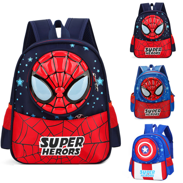 Ryggsäck för barn Captain America Super Hero skolboksväska Batman