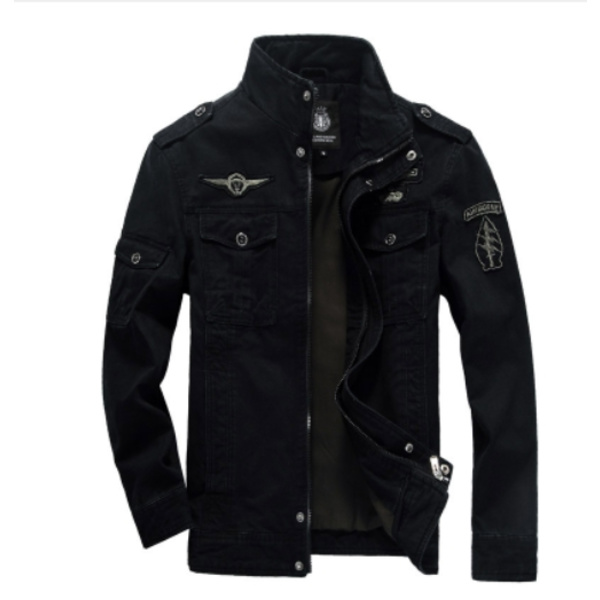 Herrar Vårför & Höstmode Pilotjacka Ungdom Utomhus Stor Storlek Jacka För Kvinnor Black 5XL