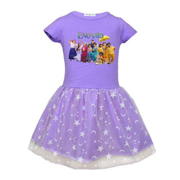 Encanto Mirabel Summer Mesh Tutu Tyllskjortklänning för barnflicka purple 11-12Years = EU146-152