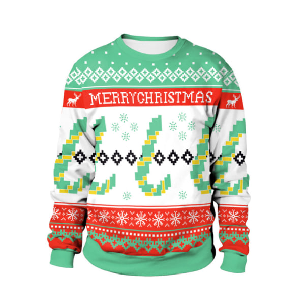 Julklappströja för kvinnor, Pullover, Casual Blus, Långärmad D L