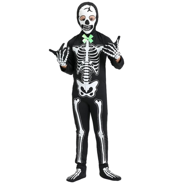 Barn Skelett Pyjamas Jumpsuit Halloween Bodysuit M