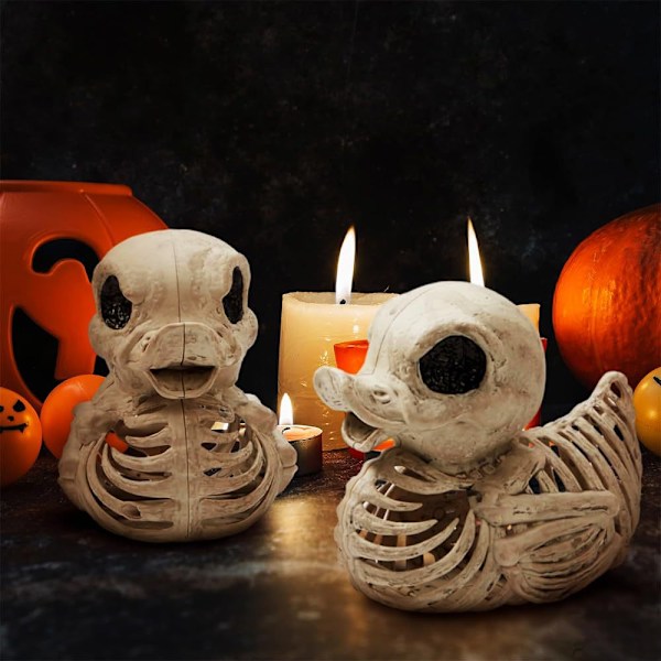 Halloween And-Skelett i Plastben, Skelett-Babyand för Halloween Dekoration Inomhus Utomhus Rekvisita 1 St