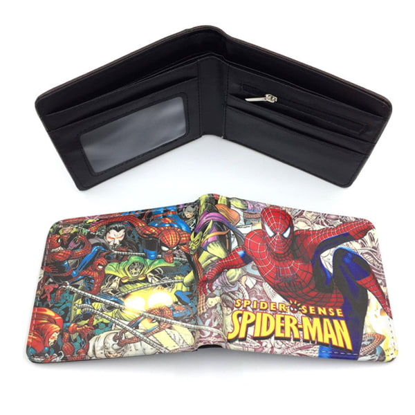 Marvel Spider Man plånbok för barn Myntväska Tecknad korthållare