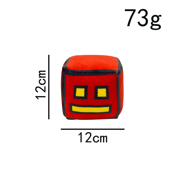 The Geometry Dash stoppade leksaker Game Squares Pp Cotton Collection Creative Gift Red