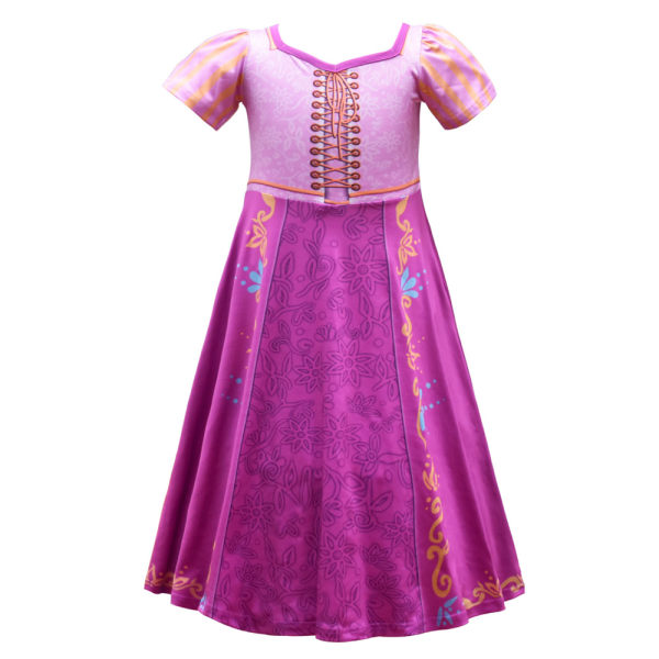 Rapunzel Princess Swing Shirt Dress Kids Girl Summer Beach Cloth 7-8 Years =EU 122-128