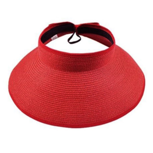 Tom Solhatt - Andningsbar Vikbar Halmhatt - Damhatt Red