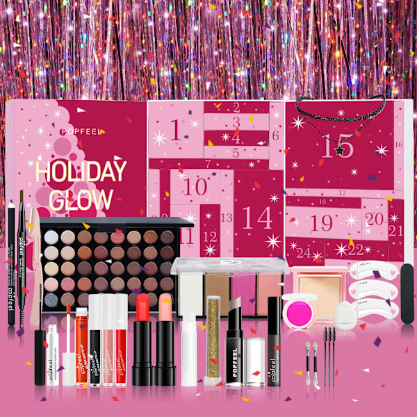 Julekalender 2024 Skønheds Julekalender Makeup Sæt Nedtælling Til Jul 24 Dages Makeup Kalender Skønheds Nedtællingssæt Til Kvinder Piger
