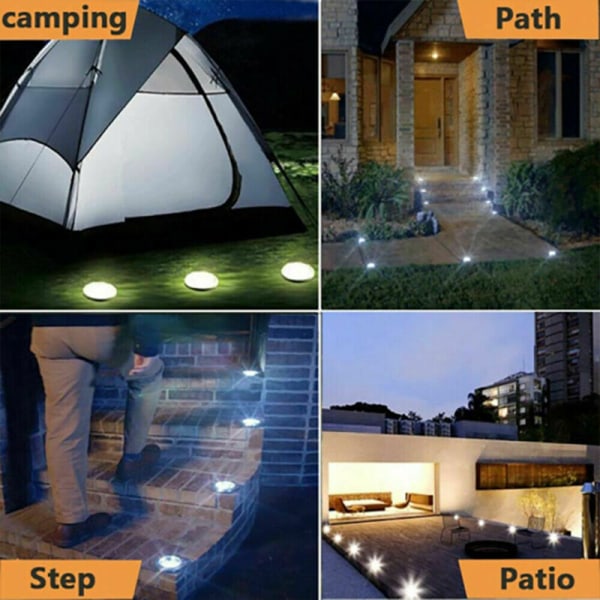 4Pack Solar Lawn Lights Ground Lights Outdoor Waterproof Lights 4pcs