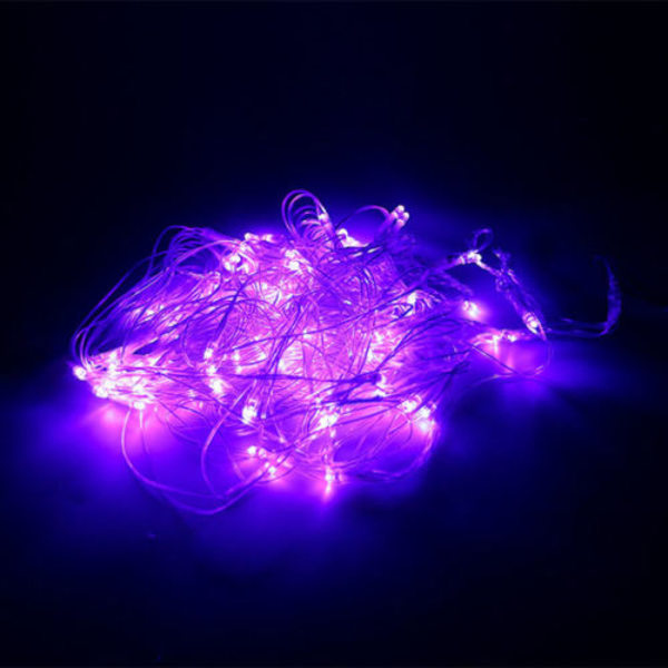 LED Christmas Fairy Lights Net Mesh String Light Curtain Lights purple 1.5*1.5m