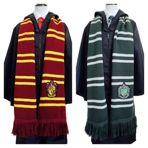 Harry Potter Halsduk Mjuk Klassisk Vinterstickad Halsduk Gryffindor