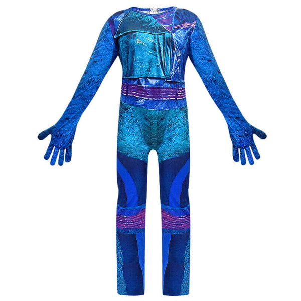 Descendants 3 mar Halloween Cosplay Party Costume Jumpsuit 9-10 Years Blue