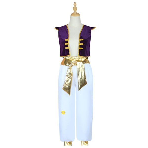 Arabisk Prins Aladdin Kostym Festkläder Väst Byxor Barn Pojke Uppträdande 140cm
