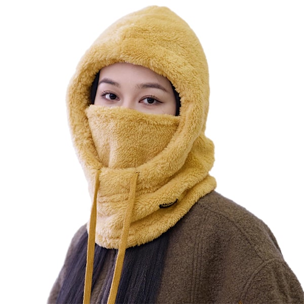 Sherpa Huva Skidmask, Sherpa Huva Hög Polar Sammet Skidmask, Vinter Balaclava Halsduk Mask för Kallt Vindskydd Khaki