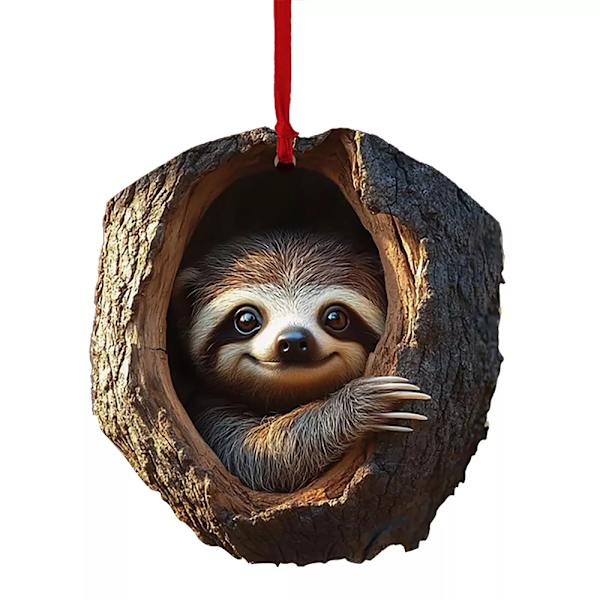 1 st Söt Djurpynt för Julgran Skogsdjur Små Djur Skogspendant Dekorationer Sloth