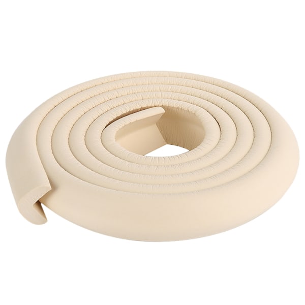 2M U-formad bordsida skyddsräcke / Tjock mjuk stötfångare Beige