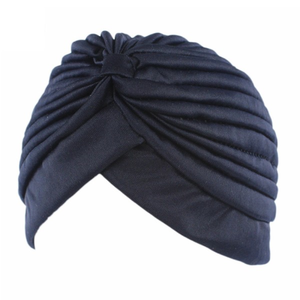 Kvinnors plisserad turbanknut Twist Cap Huvudband Headwrap 22