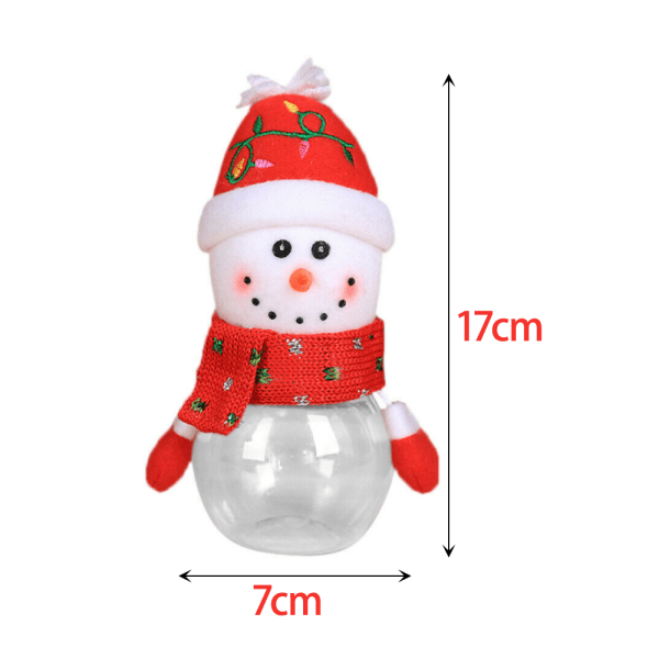 5 st julgodisburkar förvaringsflaska tomtesäck för barn Snowman 5PCS