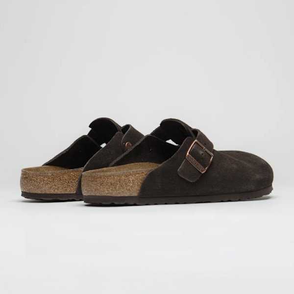 Birkenstock Boston Suede Mjuka Fotbäddsskor Unisex Halkskydd Casual Skor Mocha 37