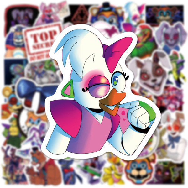 50 st Fem nätter på Freddy's FNAF Sticker Flaska Laptop Skateboard Decorings Decal 50PCS