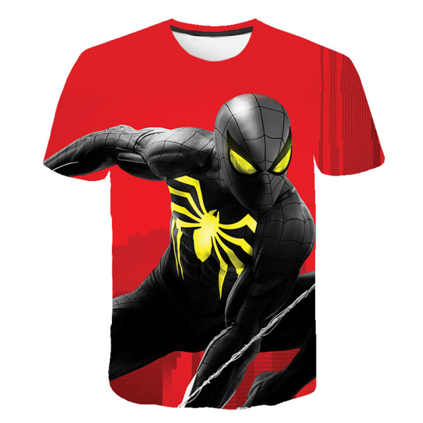 Superhjälte Spiderman T-shirt Barn Pojkar Flickor Kortärmade toppar B 5-6 Years = EU 110-116