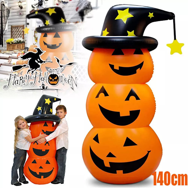 Halloween puhallettava kurpitsakeinukoriste, vahva ja tukeva ulkokäyttöön, tee-se-itse-koristeluun Pumpkin