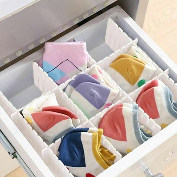 4-pack Låddelare DIIY Gitter Lådförvaring Organizer White 4pcs