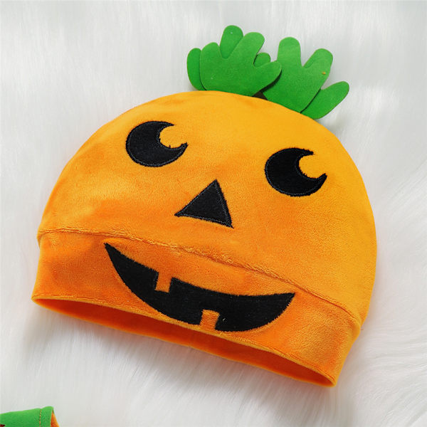 Lasten Halloween-kurpitsahaalari, jumpsuit, asu ja hattu 80cm