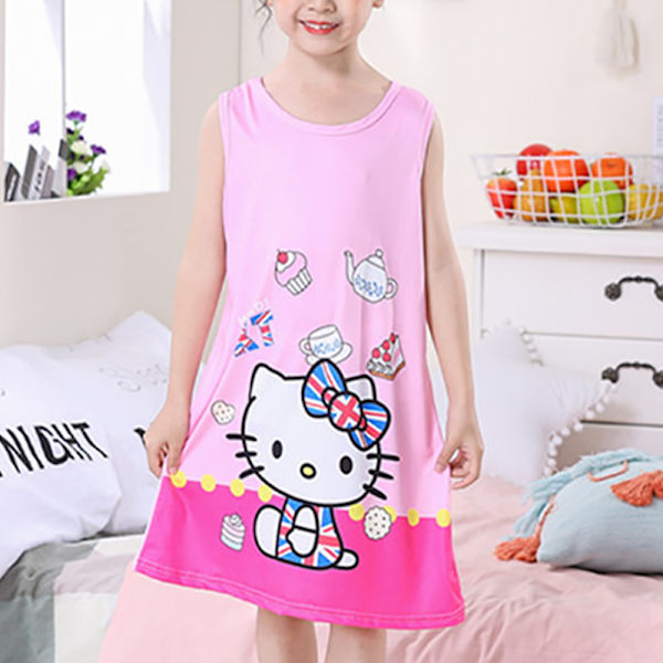 Flickor Nattlinne Nattklänning Prinsessa Pyjamas Nattkläder Nattlinne Hemkläder för Barn Storlekar 3-12 År #1 16
