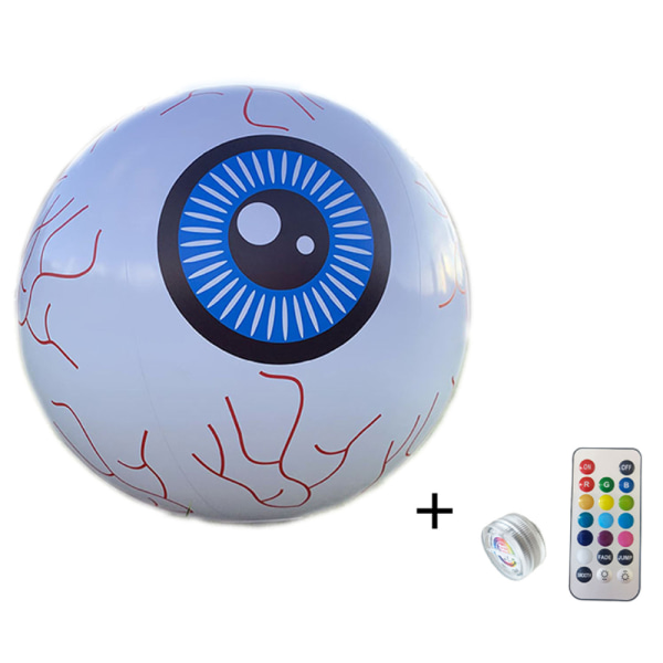 Halloween Eyeball Ballong Dekoration LED-ljus fjärrkontroll