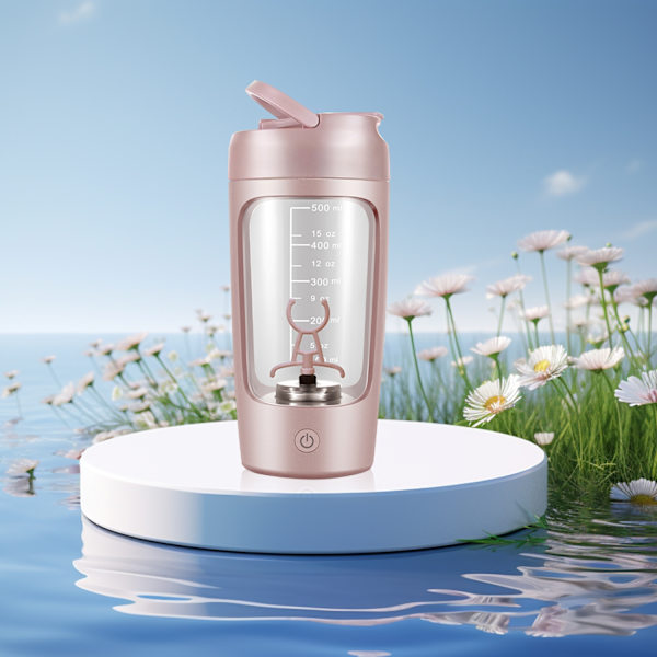 Elektrisk Protein Shaker 650ml, Dricksflaska, Vattenflaska, Automatisk Proteinmixer, För Perfekta Krämiga Proteinshakes Pink