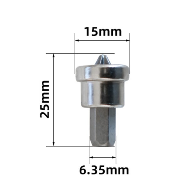 5 st magnetiska skruvmejselbitar 25mm/50mm Anti-slip krage Design 5PCS 25mm