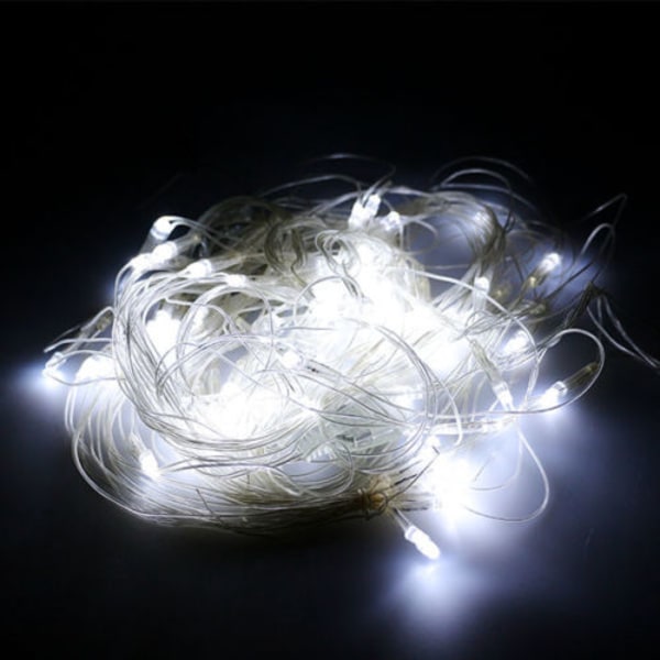 Mesh LED-ljus Nät Fairy Stringgardinljus Bröllopsdekor Pure white 3*2m