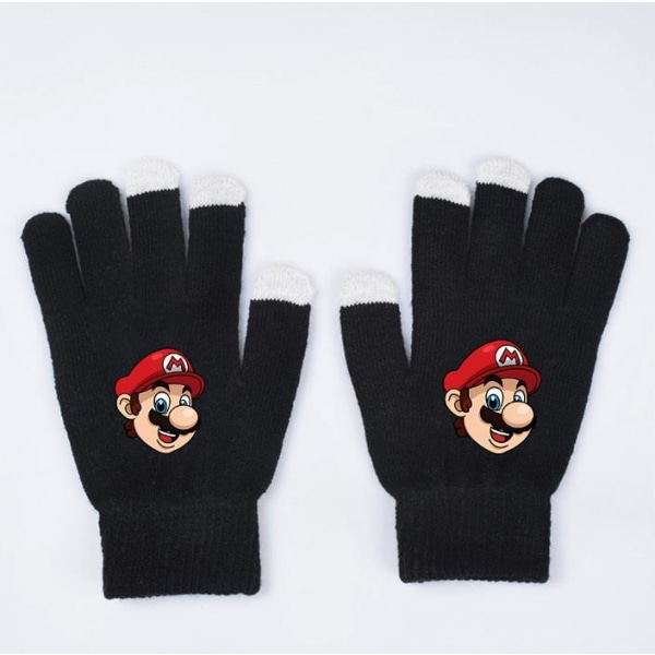 Mario Handskar Varmstickade pekskärmshandskar för barn #1
