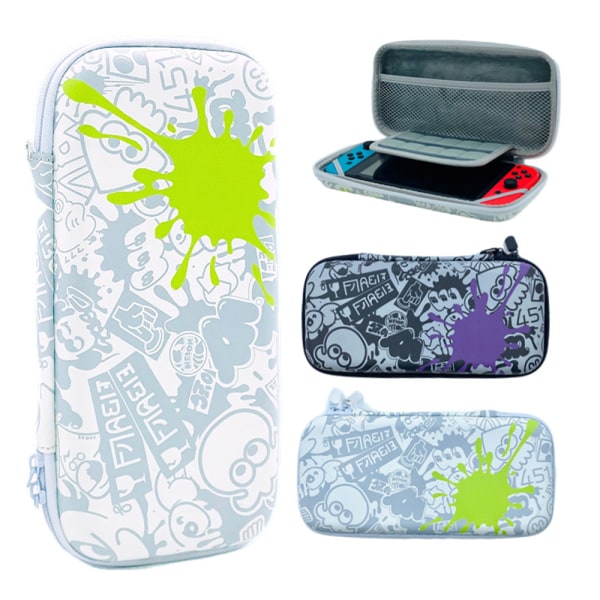 För Nintendo Switch/oled Splatoon Printed Protective Console Bag White