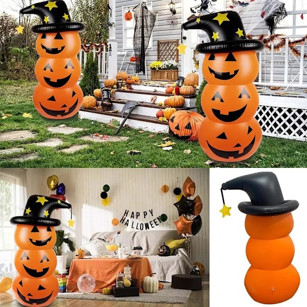 Halloween puhallettava kurpitsakeinukoriste, vahva ja tukeva ulkokäyttöön, tee-se-itse-koristeluun Ghost