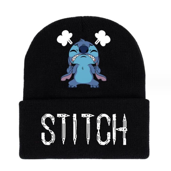 Lilo & Stitch Cartoon Stickad Beanie för Pojkar & Flickor Vintermössa #3