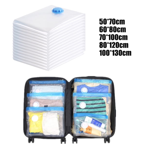 Vakuumförpackningsväska för kläder / Sparar utrymme / Reseförvaring B 1PCS 100CM*130CM