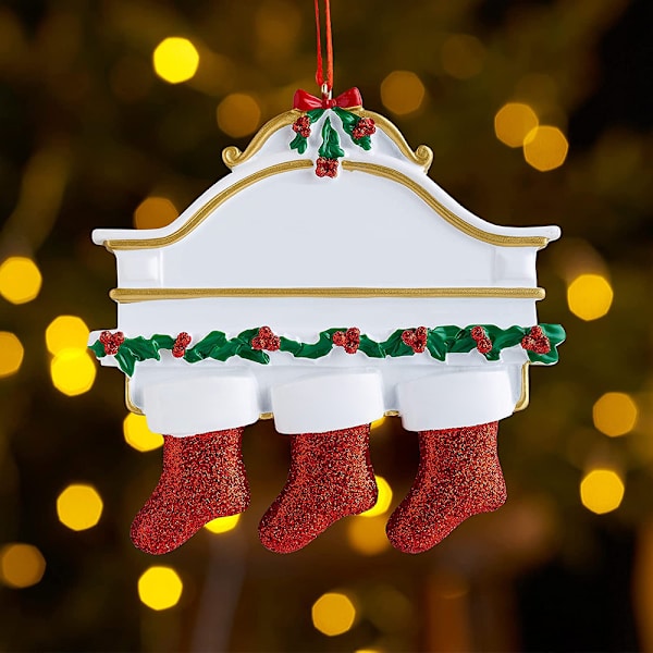 Julstrumpa Hängande Dekoration X-mas Träd Ornament Festpresent 3pcs
