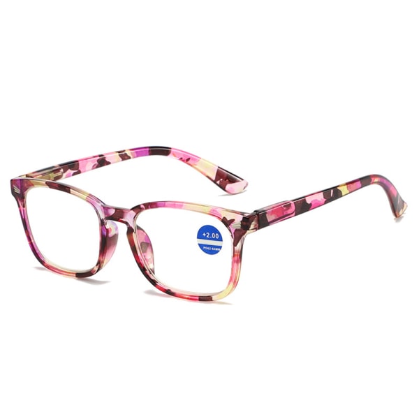 Läsglasögon för Män Kvinnor Unisex Trendiga Designer Purple Frame,+400