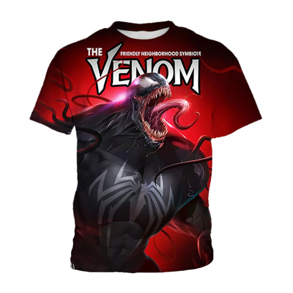 Spiderman Venom T-shirt Barn Pojkar Flickor Kortärmade Toppar A 8-9 Years = EU 128-134