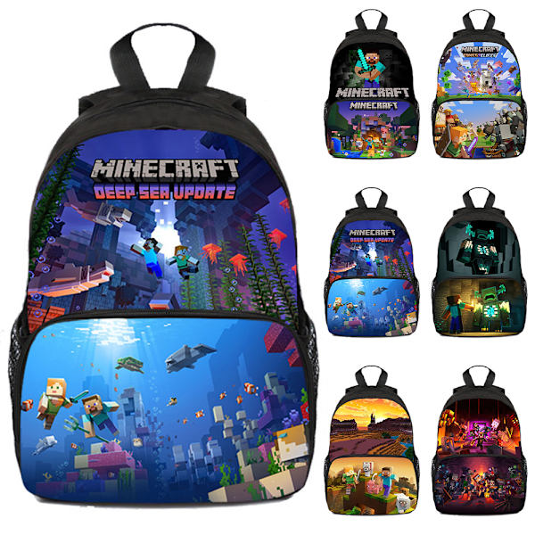 Minecraft Rygsæk Studenter Skoletasker Rejse Laptop Opbevaringstasker Skoletasker Ny C