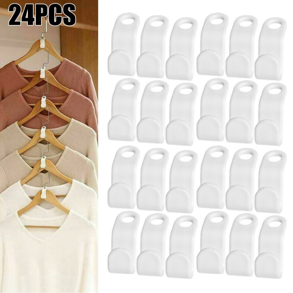 24-pack Sovrumsbesparande S-formade Anslutningskrokar i Plast 24PCS