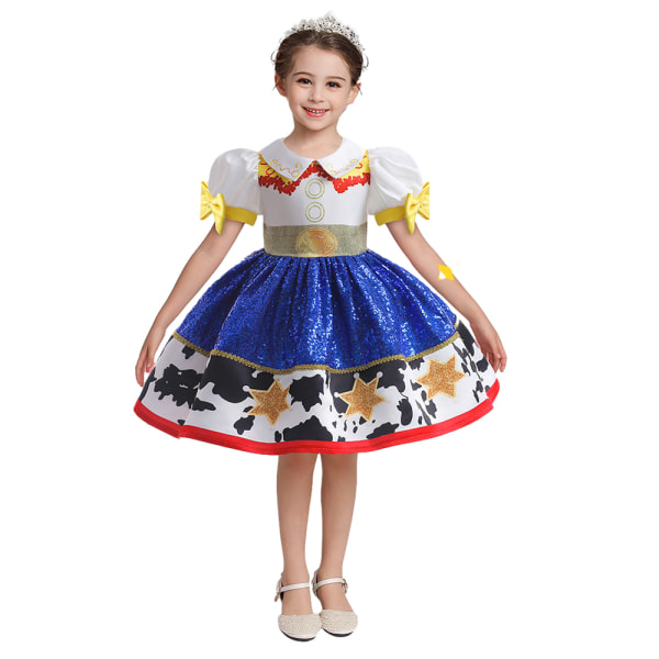 Girl Princess Toy Story Jessie kostym Halloween festklänning 80cm