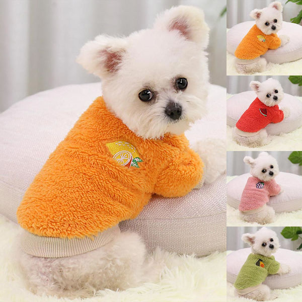 Fleecekläder för valp/hund - Varm tröja/jumper/jacka Red M