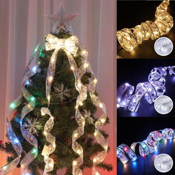 40 LED Ribbon Julljus Strängljus för julgran multicolor 4m
