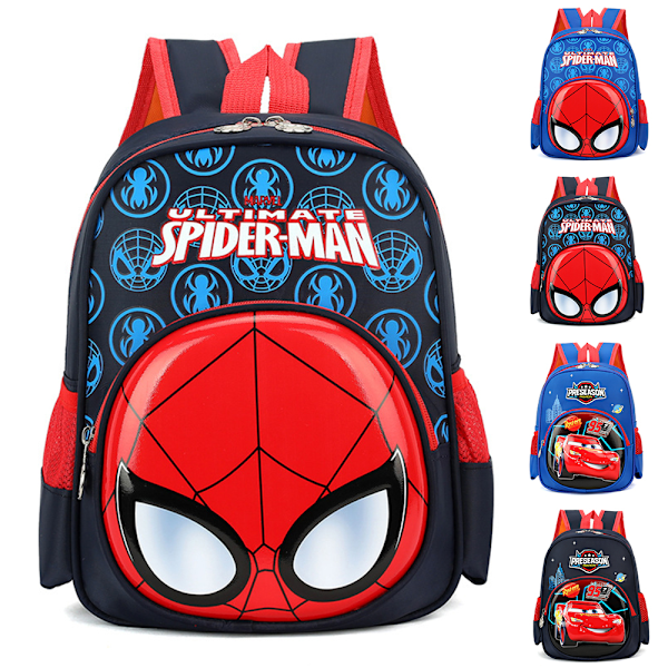 Spider-Man Cartoon Ryggsäck Casual Ryggsäck Lätt Stor Kapacitet Resa Laptop Skolväska Bookabag D